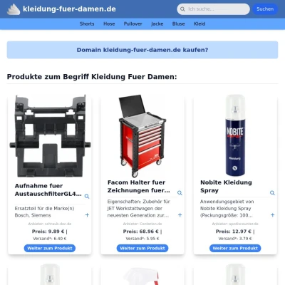 Screenshot kleidung-fuer-damen.de
