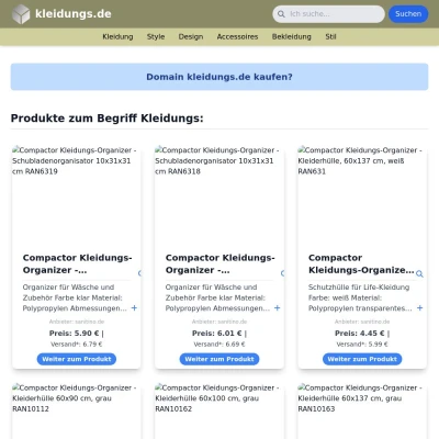 Screenshot kleidungs.de