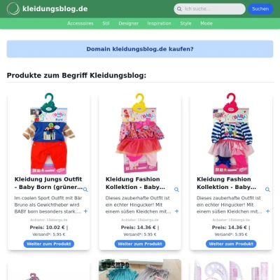 Screenshot kleidungsblog.de