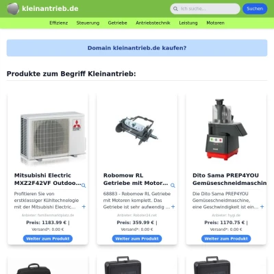 Screenshot kleinantrieb.de