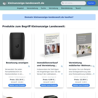 Screenshot kleinanzeige-landesweit.de