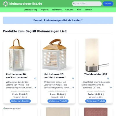 Screenshot kleinanzeigen-list.de