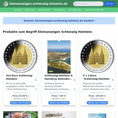 Screenshot kleinanzeigen-schleswig-holstein.de