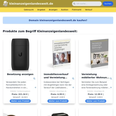 Screenshot kleinanzeigenlandesweit.de