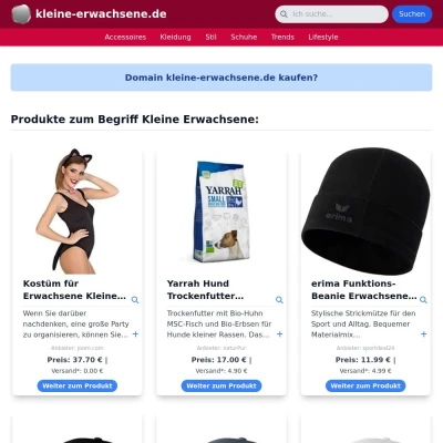 Screenshot kleine-erwachsene.de