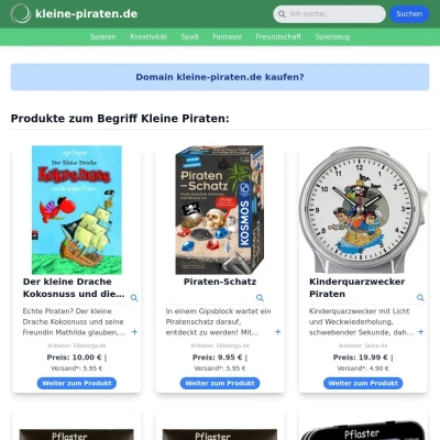 Screenshot kleine-piraten.de