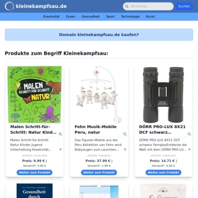 Screenshot kleinekampfsau.de