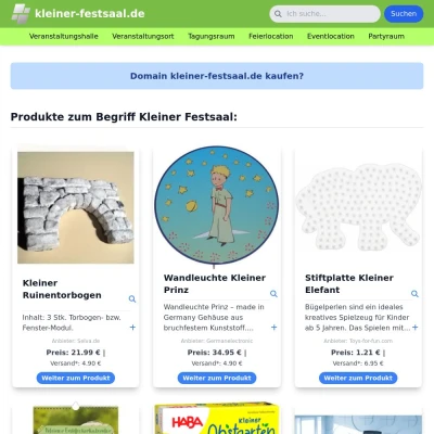 Screenshot kleiner-festsaal.de