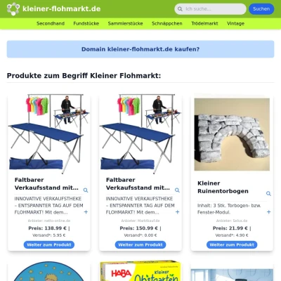 Screenshot kleiner-flohmarkt.de