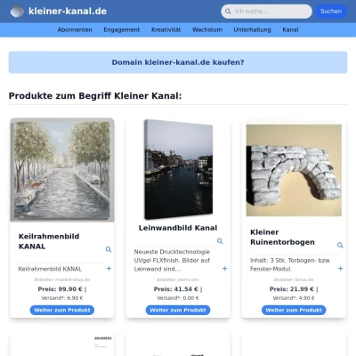 Screenshot kleiner-kanal.de