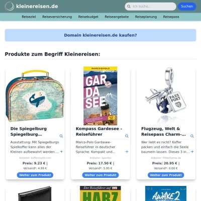 Screenshot kleinereisen.de