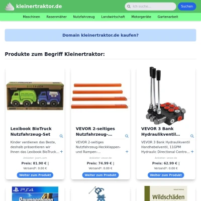 Screenshot kleinertraktor.de