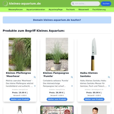 Screenshot kleines-aquarium.de