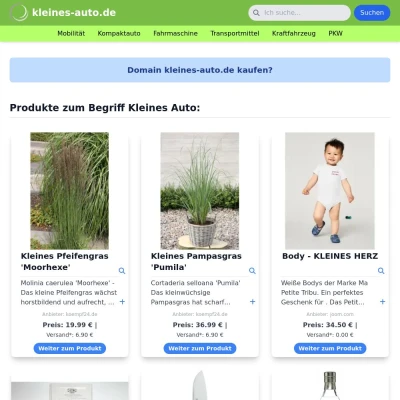 Screenshot kleines-auto.de