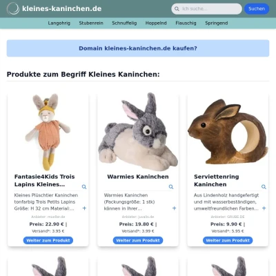 Screenshot kleines-kaninchen.de