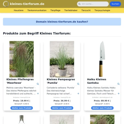 Screenshot kleines-tierforum.de