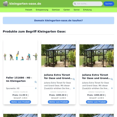 Screenshot kleingarten-oase.de
