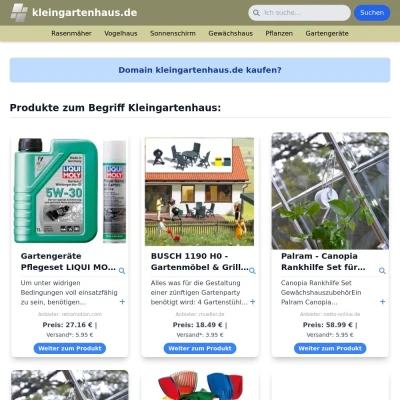 Screenshot kleingartenhaus.de