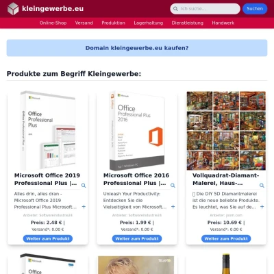 Screenshot kleingewerbe.eu