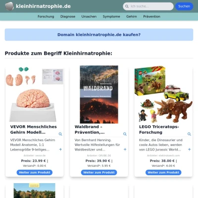 Screenshot kleinhirnatrophie.de