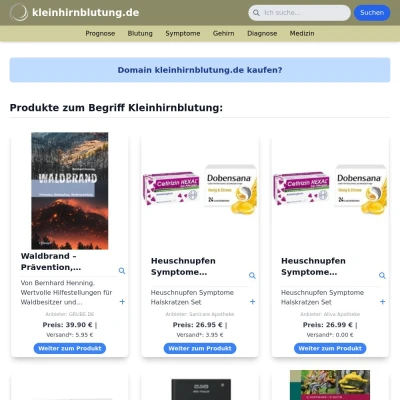 Screenshot kleinhirnblutung.de