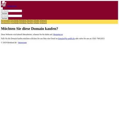 Screenshot kleinkauf.de