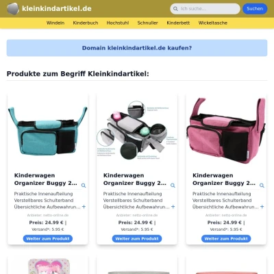 Screenshot kleinkindartikel.de