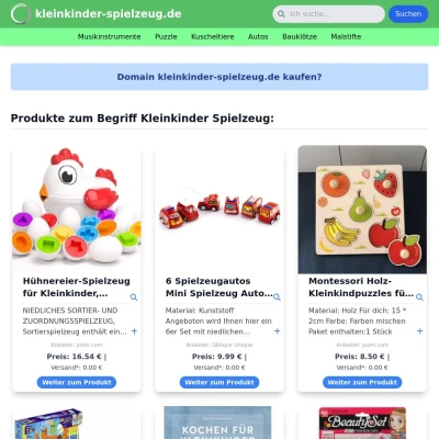 Screenshot kleinkinder-spielzeug.de