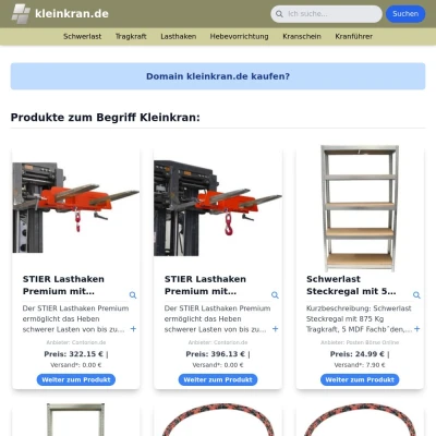 Screenshot kleinkran.de
