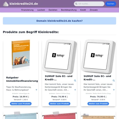 Screenshot kleinkredite24.de