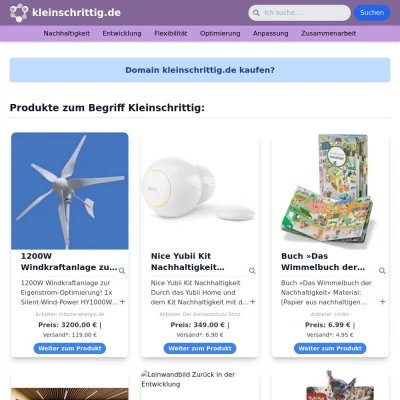 Screenshot kleinschrittig.de
