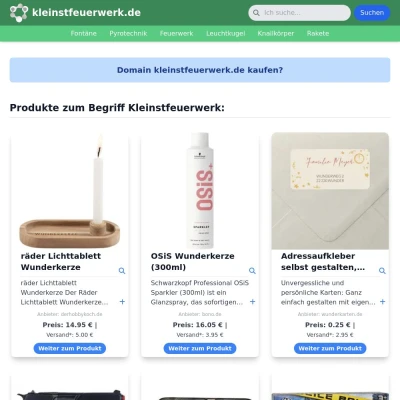 Screenshot kleinstfeuerwerk.de