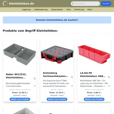 Screenshot kleinteilebox.de