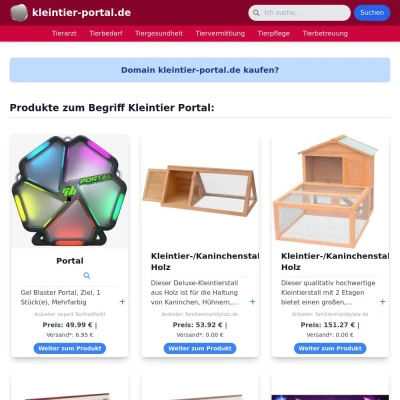 Screenshot kleintier-portal.de