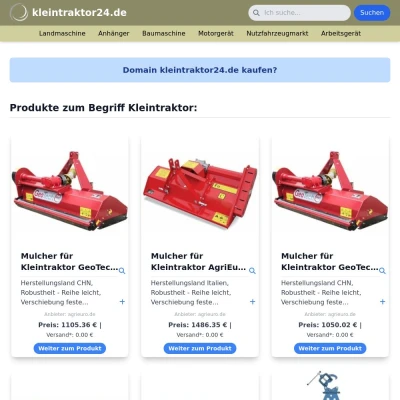 Screenshot kleintraktor24.de