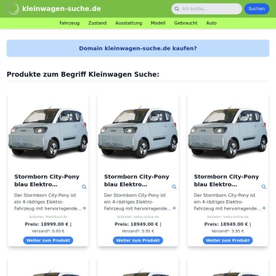 Screenshot kleinwagen-suche.de