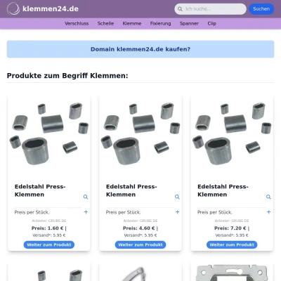 Screenshot klemmen24.de