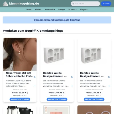 Screenshot klemmkugelring.de