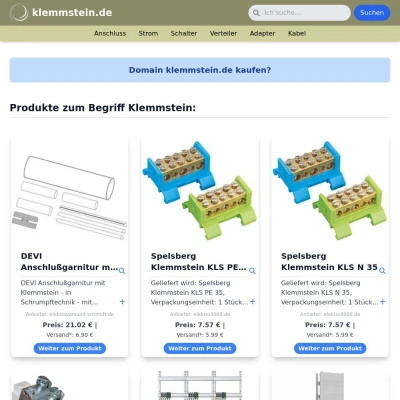 Screenshot klemmstein.de