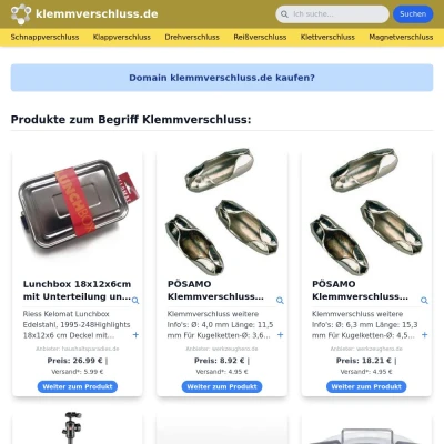Screenshot klemmverschluss.de