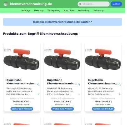 Screenshot klemmverschraubung.de