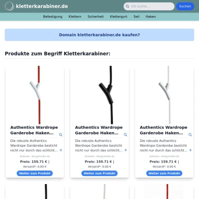 Screenshot kletterkarabiner.de