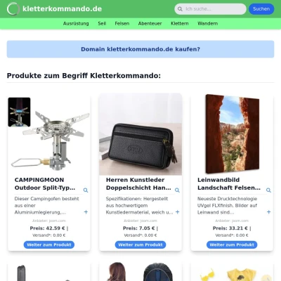 Screenshot kletterkommando.de