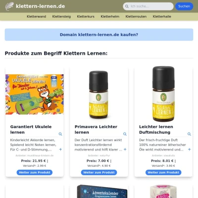 Screenshot klettern-lernen.de