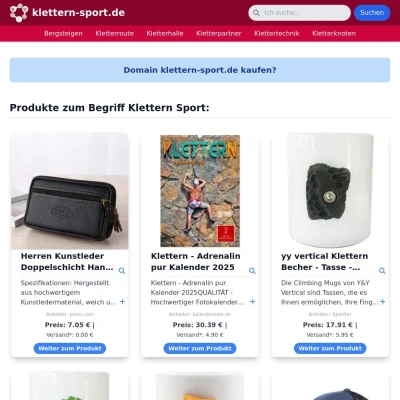 Screenshot klettern-sport.de