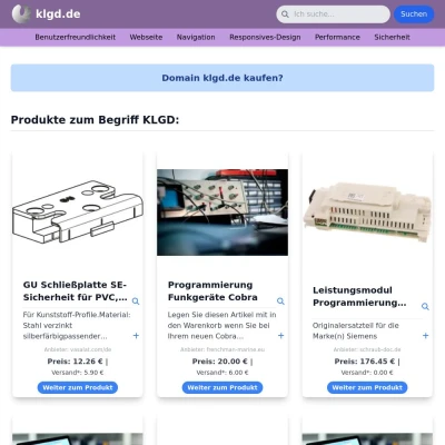 Screenshot klgd.de