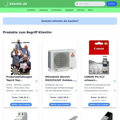 Screenshot klientin.de
