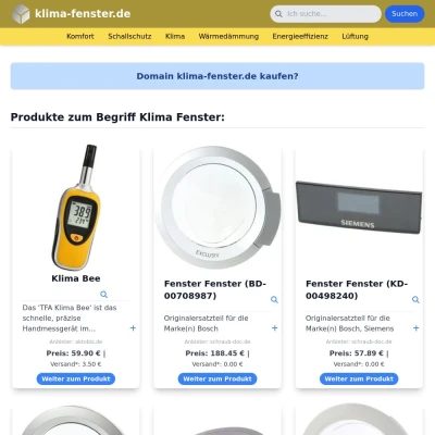 Screenshot klima-fenster.de