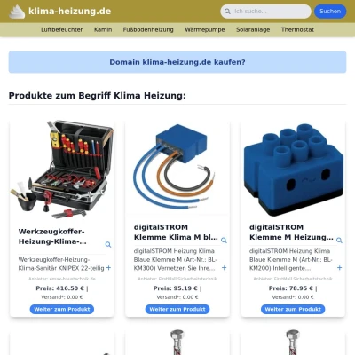 Screenshot klima-heizung.de