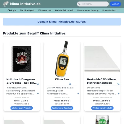 Screenshot klima-initiative.de